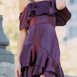 Francesca's Collections Strapless Purple Dress